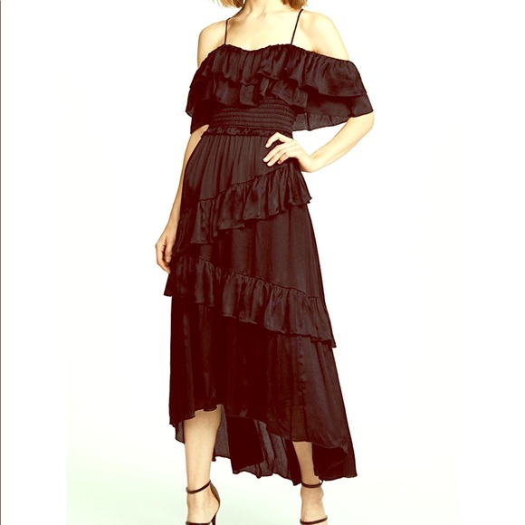 Ulla Johnson cold shoulder ruffle gown - Picture 1 of 14